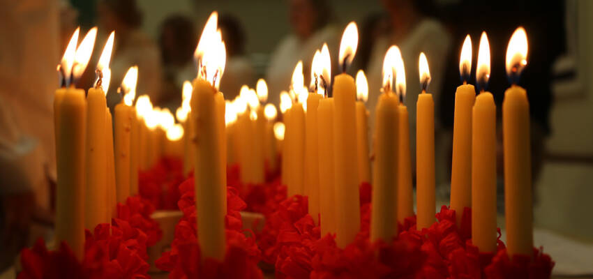 candles lit