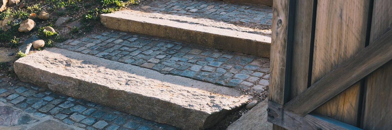 cobblestone steps