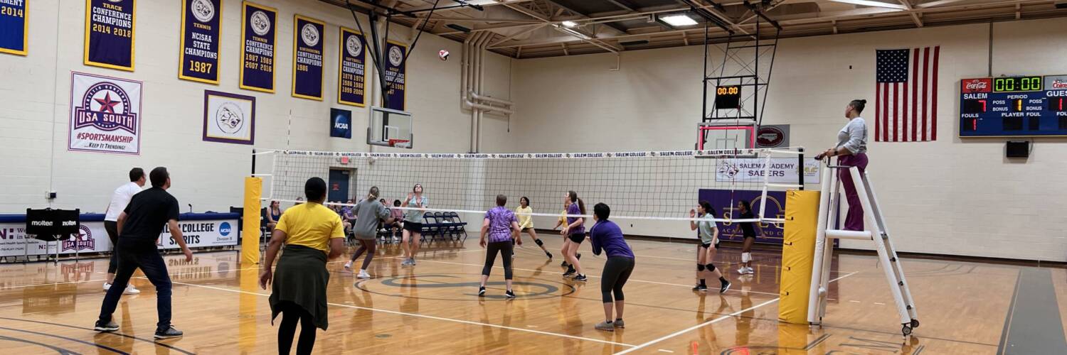 student vs faculty volleyball game