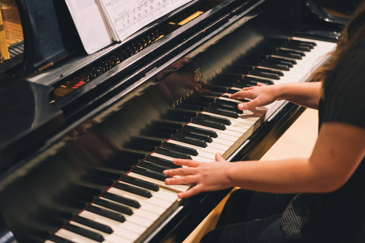 playing the piano